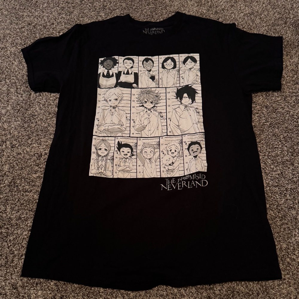 The Promised Neverland Anime Headshot T-Shirt Tee Top Manga Size Medium